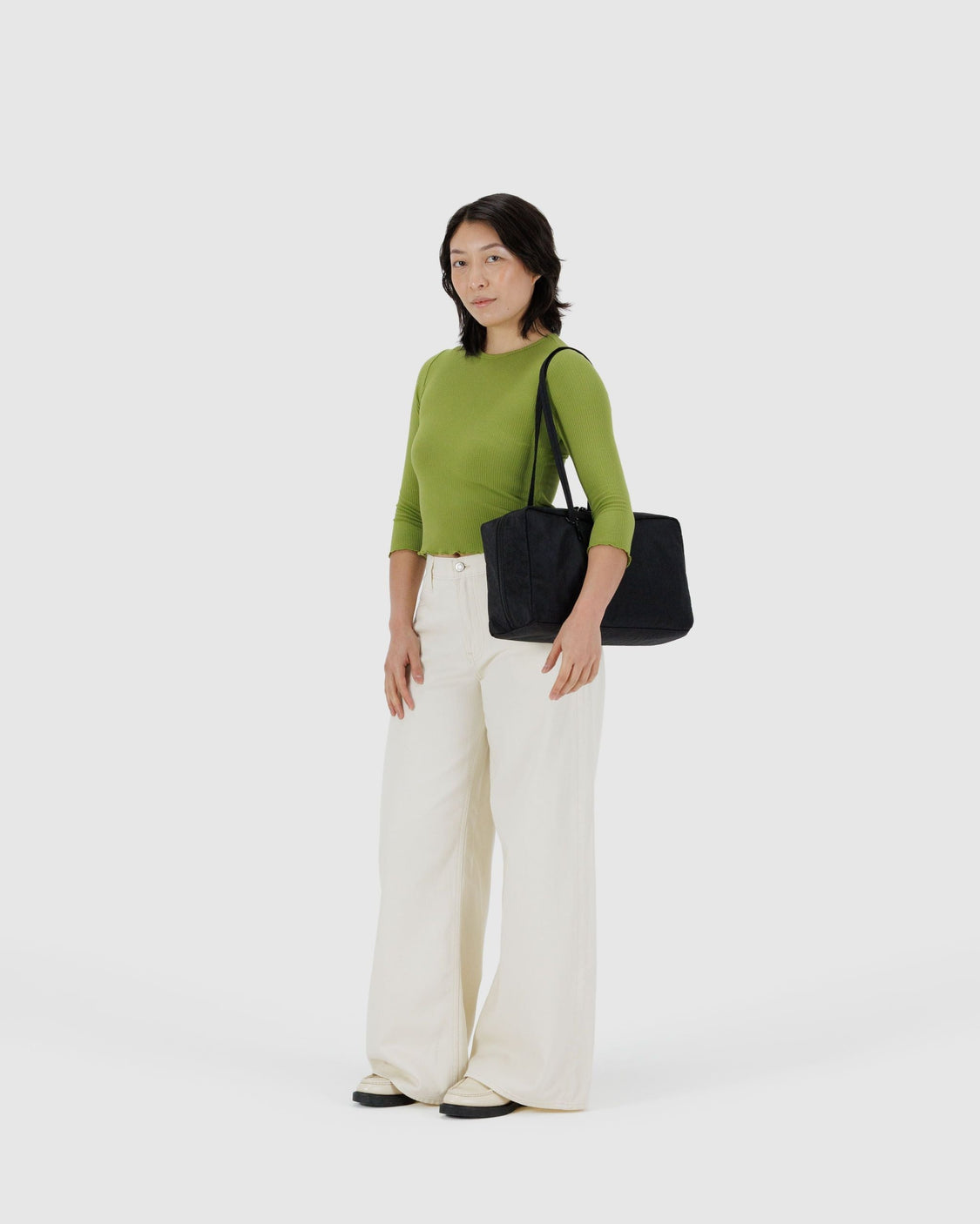 Medium Nylon Bowler Bag - Black - Lite Home Choice