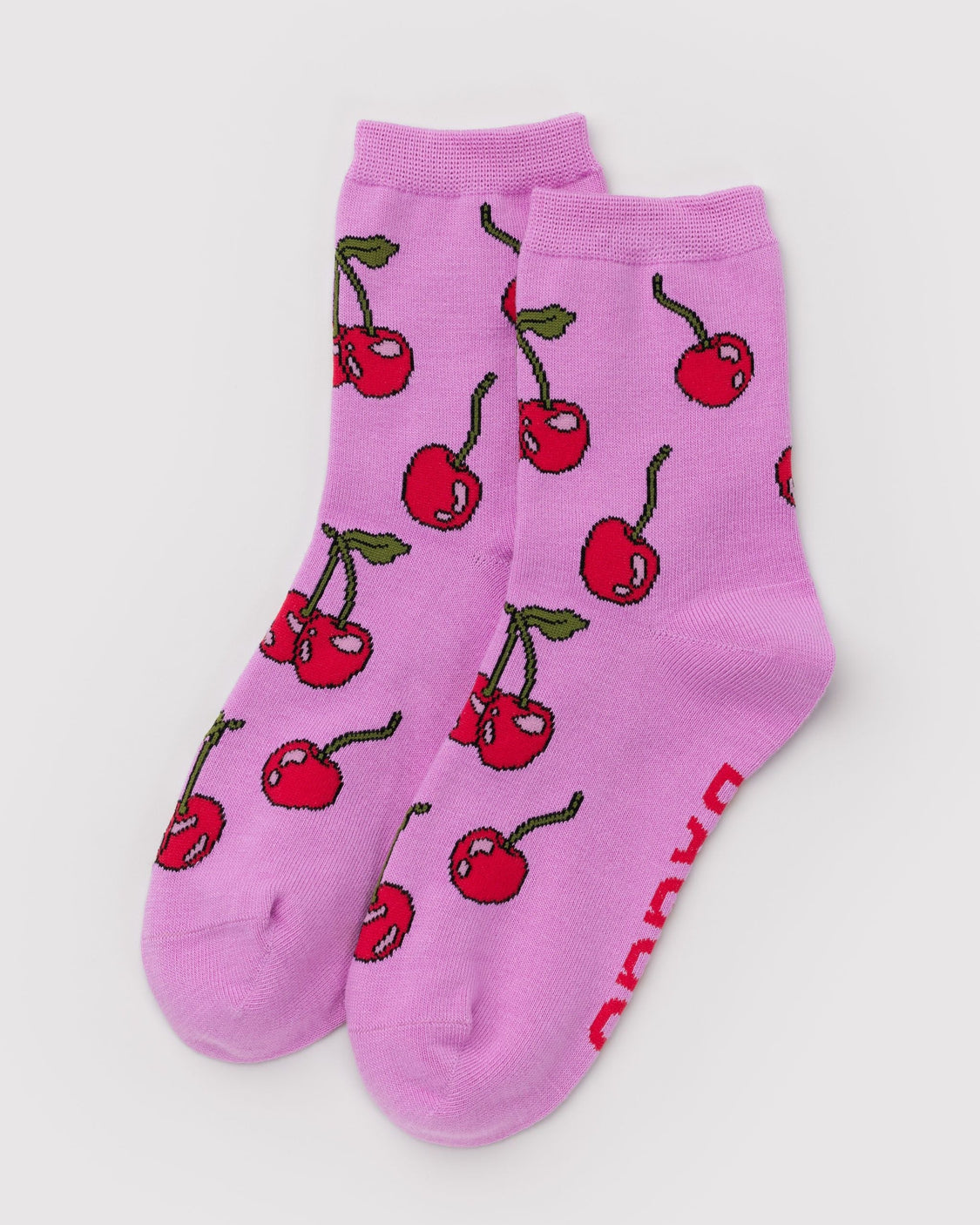Crew Sock - Cherries - Classic Lounge Comfort