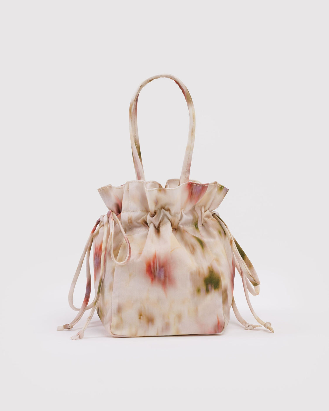 Nylon Drawstring Bag - Abstract Floral - Simple Everyday Style