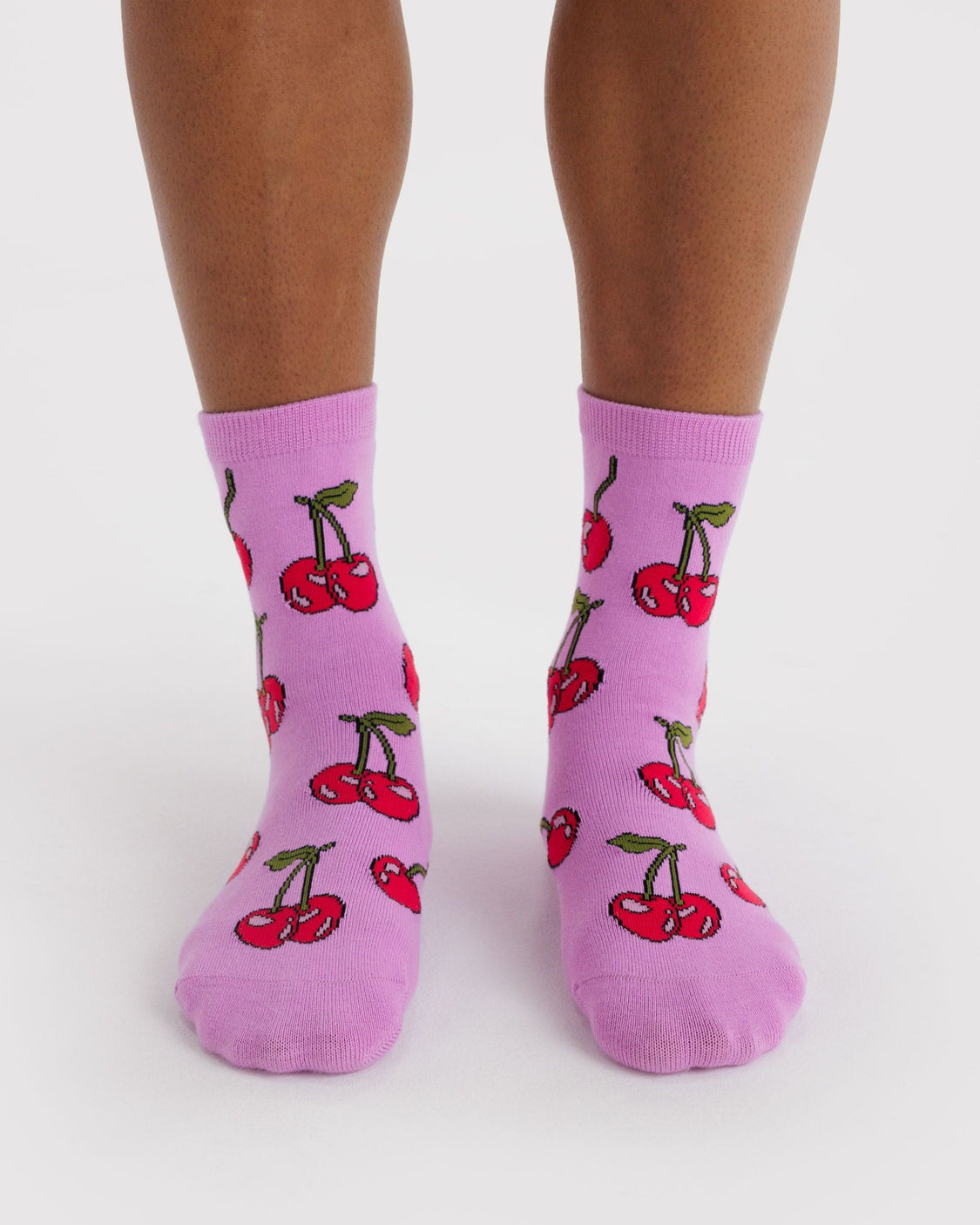 Crew Sock - Cherries - Classic Lounge Comfort