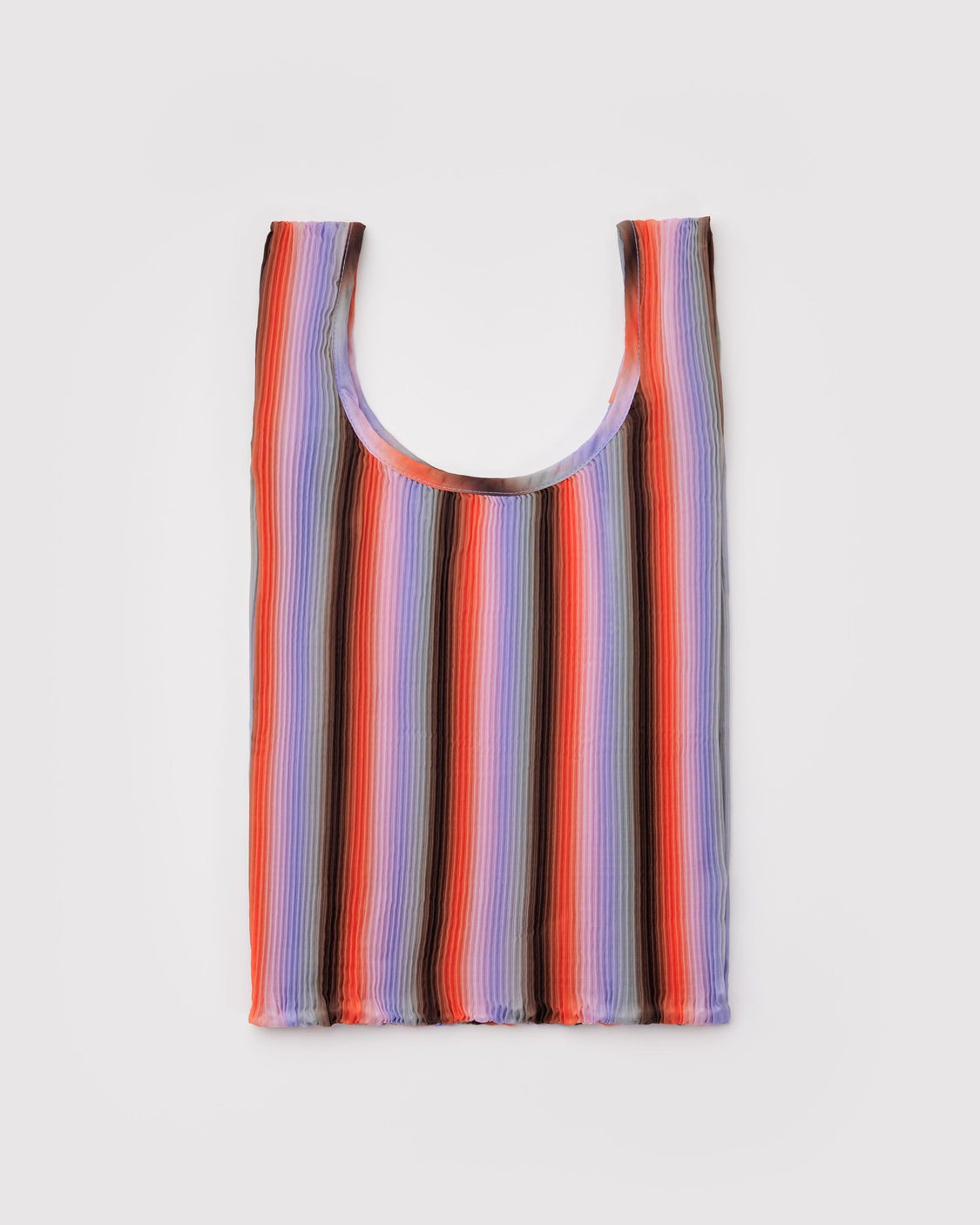 Pleated Baggu - Gradient Stripe Poppy & Lilac - Essential Foldaway Run