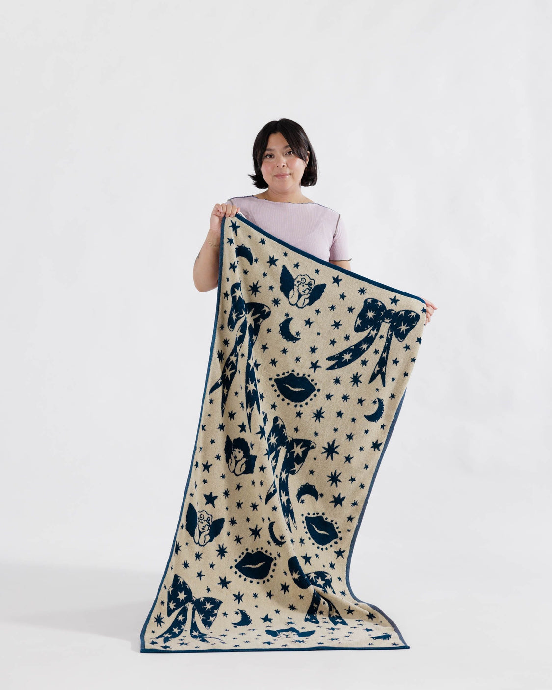 Bath Towel - Cherub Bows - Premium Bath Comfort